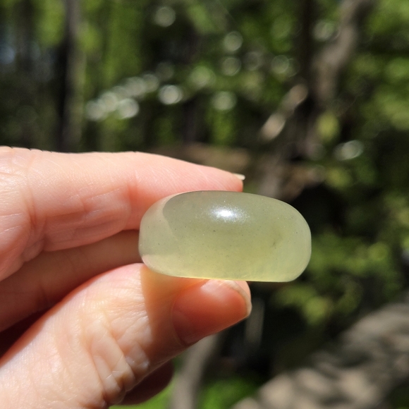 Jade natural gem solid dome ring sz10 - Picture 4 of 5
